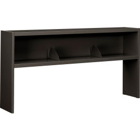 United Stationers Supply HON386572NS HON®38000 Series Stack On Hutch, 72"W x 13-1/2"D x 34-3/4"H, Charcoal image.