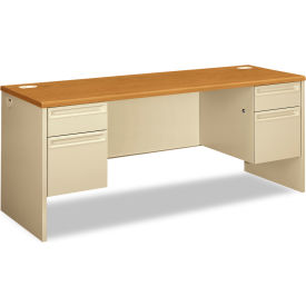United Stationers Supply HON38854CL HON®38000 Series Kneespace Credenza, 72"W x 24"D x 29-1/2"H, Harvest image.
