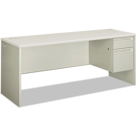 United Stationers Supply HON38856RB9Q HON®38000 Series Right Pedestal Credenza, 72"W x 24"D x 29-1/2"H, Gray image.