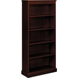 United Stationers Supply H94225.NN HON® 94000 Series Five-Shelf Bookcase, 35-3/4"W x 14-5/16"D x 78-1/4"H, Mahogany image.