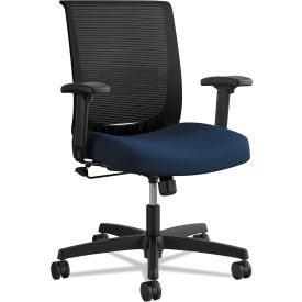Mid-Back Task Chair - Synchro-Tilt Control - Fabric - Navy - Convergence Series view 2