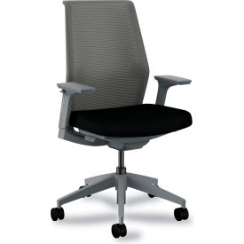 Cipher Task Chair, Mid Back, 15" - 20"H Seat, Black view 2