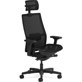 HON® Ignition Stretch Mesh Back & Seat Task Chair 17" to 21" Seat Height Black Seat/Base 