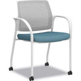 Ignition Mobile Guest & Reception Stacking Chair, Designer White Frame/Carolina Seat view 2
