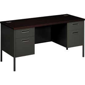 United Stationers Supply HONP3231NS HON®Metro Series Kneespace Credenza, 60"W x 24"D x 29-1/2"H, Mahogany image.