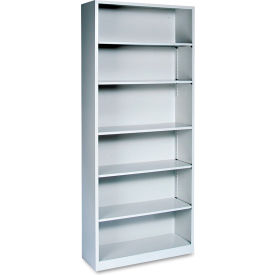 United Stationers Supply HS82ABC.Q HON® Metal Bookcase, Six-Shelf, 34-1/2"W x 12-5/8"D x 81-1/8"H, Light Gray image.