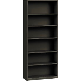 United Stationers Supply HS82ABC.S HON® Metal Bookcase, Six-Shelf, 34-1/2"W x 12-5/8"D x 81-1/8"H, Charcoal image.