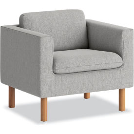 HON® Parkwyn Club Chair with Arms Fabric Seat Oak/Gray