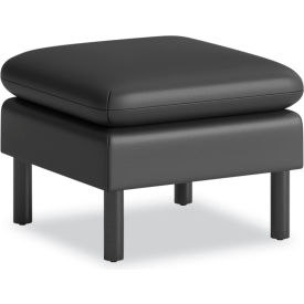 HON® Parkwyn Square Reception Ottoman 23""W x 23""D x 17-1/2""H Black