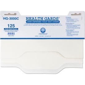 United Stationers Supply HG-3000C Hopseco® Health Gards Toilet Seat Covers, 15" x 17", White, 3000/Case image.