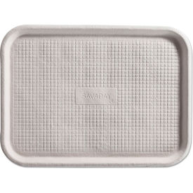 Molded Fiber Flat Food Tray, 16"W x 12"D, White, Pack of 200 view 2