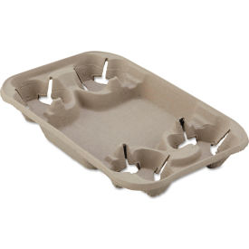 StrongHolder Molded Fiber Cup/Food Tray, 13"W x 8-5/16"D x 1-1/2"H, Beige, Pack of 250 view 2