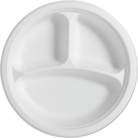 PaperPro Molded Fiber Plates, 10-1/2" Diameter, Natural, 125/Pack, 4 Packs/Carton view 2