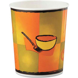 Streetside Squat Food Container, 16 oz. Cap., 5" Dia. x 4-1/2"H, Yellow/Green, 250/Case view 2