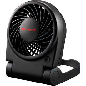 United Stationers Supply HWLHTF090B Honeywell Turbo On The Go USB/Battery Powered Fan, Black image.