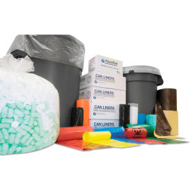 Heavy Duty Can Liners, 60 Gal. Capacity, 16 Microns, Clear, 25 Bags per Roll, 8 Rolls per Case view 2