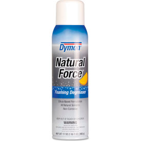 United Stationers Supply 36120 Dymon® Natural Force Foaming Degreaser, Citrus, 17 oz. Aerosol Can, 12 Cans/Case image.