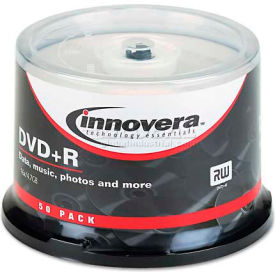 Innovera 46851 Innovera 46851 DVD+R Discs, 4.7GB, 16x, Spindle, Silver, 50/Pack image.