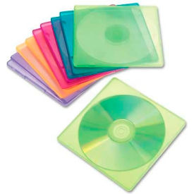 Innovera IVR81910*** Innovera IVR81910 Slim CD Case, Assorted Colors, 10/Pack image.