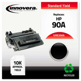 Innovera IVRE390A Innovera® Compatible Remanufactured CE390A (90A) Toner, 10000 Page-Yield, Black image.