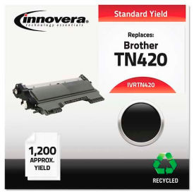 Innovera IVRTN420 Innovera® TN420 Compatible, Remanufactured, TN420 Laser Toner, 1200 Page-Yield, Black image.