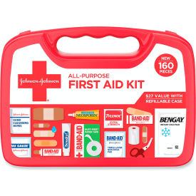 United Stationers Supply 202045 Johnson & Johnson® Red Cross® All-Purpose First Aid Kit, 40 Person, Plastic Case image.