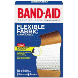 Johnson & Johnson JOJ5685 BAND-AID 5685 Flexible Fabric Extra Large Adhesive Bandages, 1-3/4" x 4", 10/Box image.