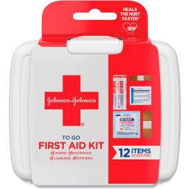 Johnson & Johnson 8295 Johnson & Johnson Red Cross 8295 Mini First Aid To Go Kit, 12 Pieces, Plastic Case image.