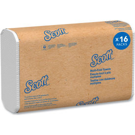 Essential Multi-Fold Recycled Paper Towel, 1-Ply, 9-3/16"W x 9-3/8"L, 250/Pack, 16 Packs view 2