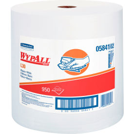 United Stationers Supply 5841 WypAll® L30 Towels, 12-2/5" x 13-3/10" Wipe, White, 950 Wipes/Roll image.