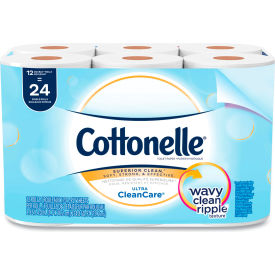 Cottonelle Clean Care Bathroom Tissue, Septic Safe, 1-Ply, White, 170 Sheets/Roll, 48 Rolls/Case view 2