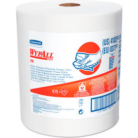 United Stationers Supply 41025 WypAll® X80 Cloths with HYDROKNIT, Jumbo Roll, 12-1/2" x 13-2/5", White, 475/Roll image.