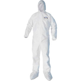 United Stationers Supply KCC 44336 KleenGuard A40 Liquid & Particle Protection Coverall, 3XL, White, 25/Case image.