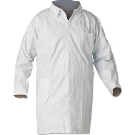 KleenGuard 44452 A40 Liquid and Particle Protection Lab Coats Medium White 30/Case