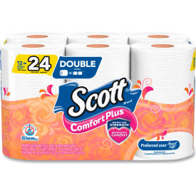 United Stationers Supply 47618 Scott® ComfortPlus Double Roll Toilet Paper, Septic Safe, 231 Sheets/Roll, 12 Rolls/Pack image.