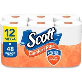 Scott® ComfortPlus Toilet Paper Mega Roll 1-Ply White 425 Sheets/Roll 24 Rolls/Carton