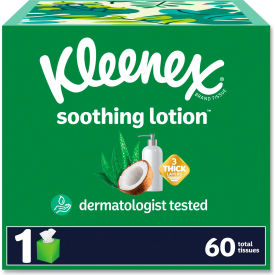 Lotion Facial Tissue, 3-Ply, White, 60 Sheets/Box, 27 Boxes/Case view 2