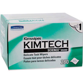 Kimberly-Clark 34120 Kimberly-Clark Kimtech Science Kimwipes Tissue, 4-2/5" X 8-2/5", 30 Boxes/Case - KIM34120 image.