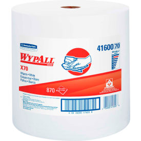 Kimberly-Clark 41600 Wypall X70 Perforated Wipes, Jumbo Roll, 12-1/2" X 13-2/5", White, 870/Roll - KIM41600 image.