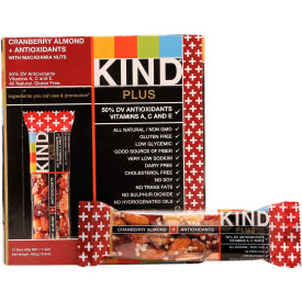 KIND LLC 17211 KIND® Plus Nutrition Boost Bar, Cranberry Almond and Antioxidants, 1.4 oz., 12/Box image.