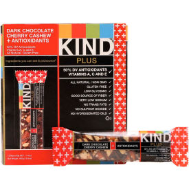 KIND LLC 17250 KIND® Plus Nutrition Boost Bar, Dk Chocolate Cherry Cashew w/Antioxidants, 1.4 oz., 12/Box image.