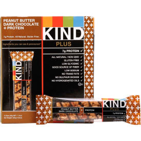 KIND LLC 17256 KIND® Plus Nutrition Boost Bar, Peanut Butter Dark Chocolate/Protein, 1.4 oz., 12/Box image.