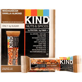 KIND LLC 17850 KIND® Nuts and Spices Bar, Madagascar Vanilla Almond, 1.4 oz., 12/Box image.