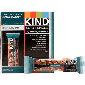 KIND LLC 17851 KIND® Nuts and Spices Bar, Dark Chocolate Nuts and Sea Salt, 1.4 oz., 12/Box image.