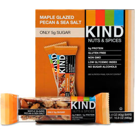 KIND LLC 17930 KIND® Nuts and Spices Bar, Maple Glazed Pecan and Sea Salt, 1.4 oz. Bar, 12/Box image.