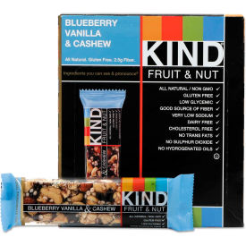 KIND LLC 18039 KIND® Fruit and Nut Bars, Blueberry Vanilla and Cashew, 1.4 oz. Bar, 12/Box image.