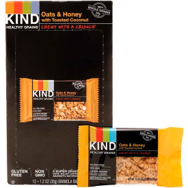 KIND LLC 18080 KIND® Healthy Grains Bar, Oats and Honey with Toasted Coconut, 1.2 oz., 12/Box image.