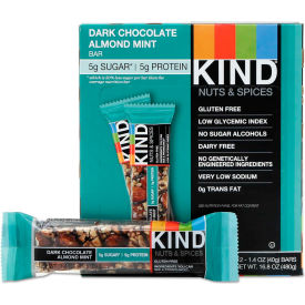 KIND LLC 19988 KIND® Nuts and Spices Bar, Dark Chocolate Almond Mint, 1.4 oz. Bar, 12/Box image.