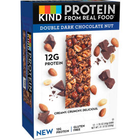 KIND LLC 26036 KIND® Protein Bars, Double Dark Chocolate, 1.76 oz., 12/Box image.