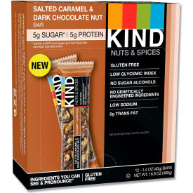 KIND LLC 26961 KIND® Nuts and Spices Bar, Salted Caramel and Dark Chocolate Nut, 1.4 oz., 12/Box image.